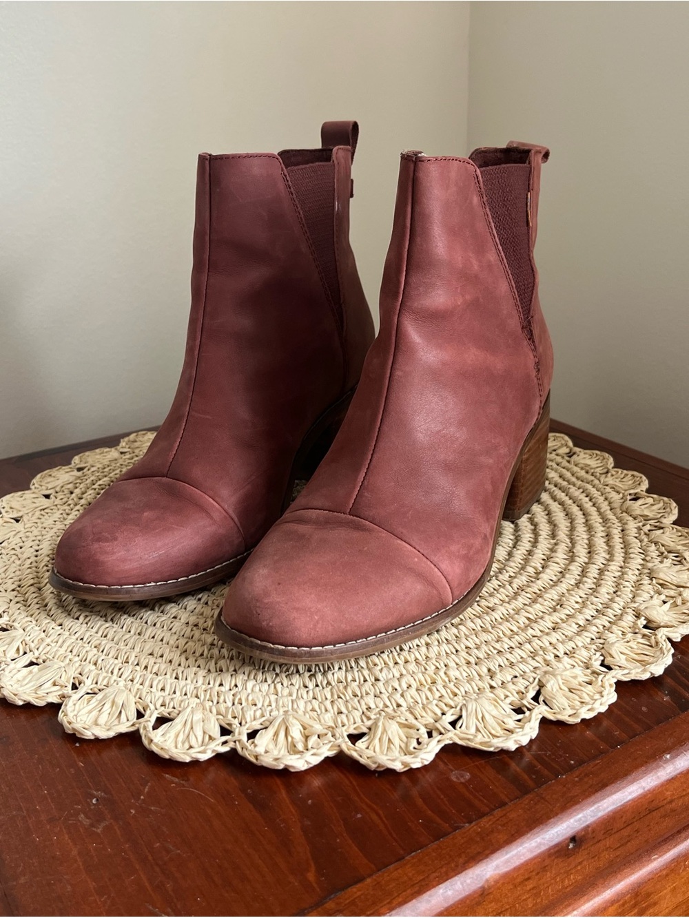 TOMS Women's Ankle Booties in Dusty Rose